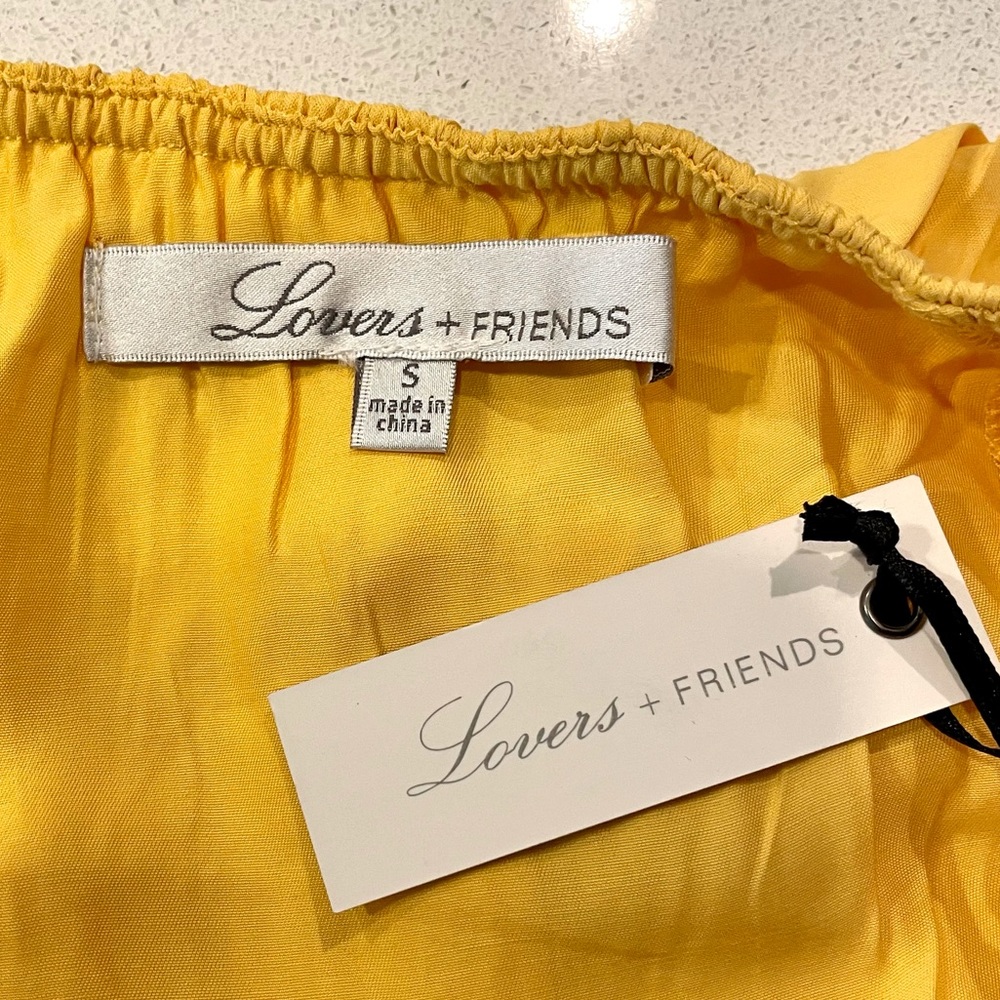 Lovers + Friends Yellow Off-Shoulder Ruffle Mini Dress - Picture 10 of 11
